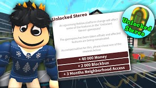 Basically Bloxburg 🎄 on X: The Unlocked Stereo Gamepass makes use of the Roblox  library's ID-based playback. It is unclear whether players will be  reimbursed (such as with an in-game incentive) or