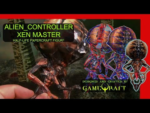 HALF-LIFE ALIEN CONTROLLER PAPERCRAFT TOY FIGURE - CRAFTED BY GAMEQRAFT