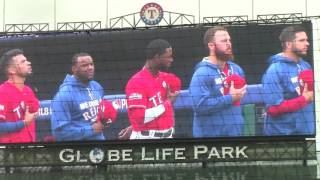 Arlington Pd Sgt. Ray Polk Sings The National Anthem Alds Game 2 10716