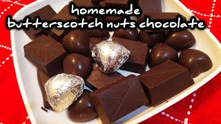 Butterscotch chocolates/How to make butterscotch, butterscotch chocolate? homemade chocolate eng sub