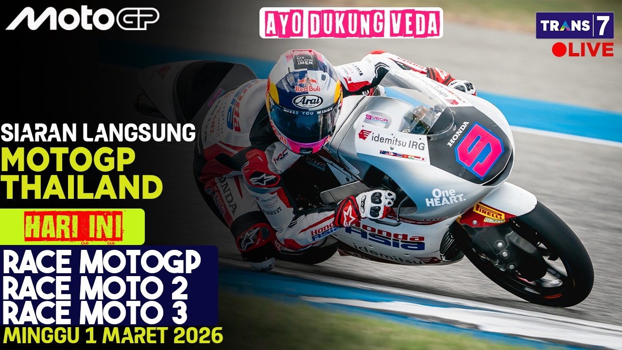 JADWAL SIARAN LANGSUNG RACE MOTOGP THAILAND 2026 | LIVE RACE MOTOGP ...