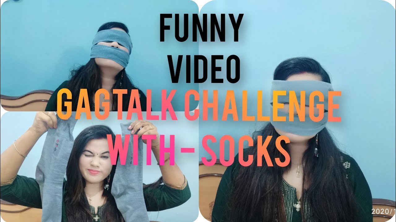 #GagTalkChallenge 😜GaG TalK Challenge(with- socks)❤ funny video challenge #Rashmigossipqueen