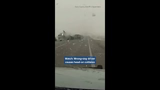 Caught on camera: Intoxicated, wrong-way driver causes head-on collision
