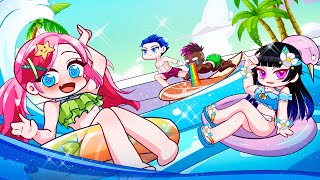 DAILY LIFE of ANNA - BEACH TRIP! | Gacha Club | Ppg x Rrb Gacha Life