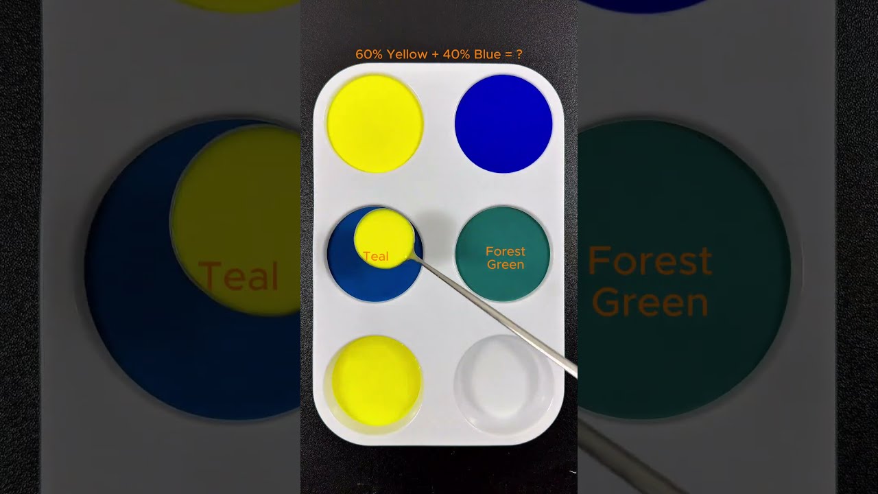 Create 4 Colors From 2 Yellow Blue Mix Asmr