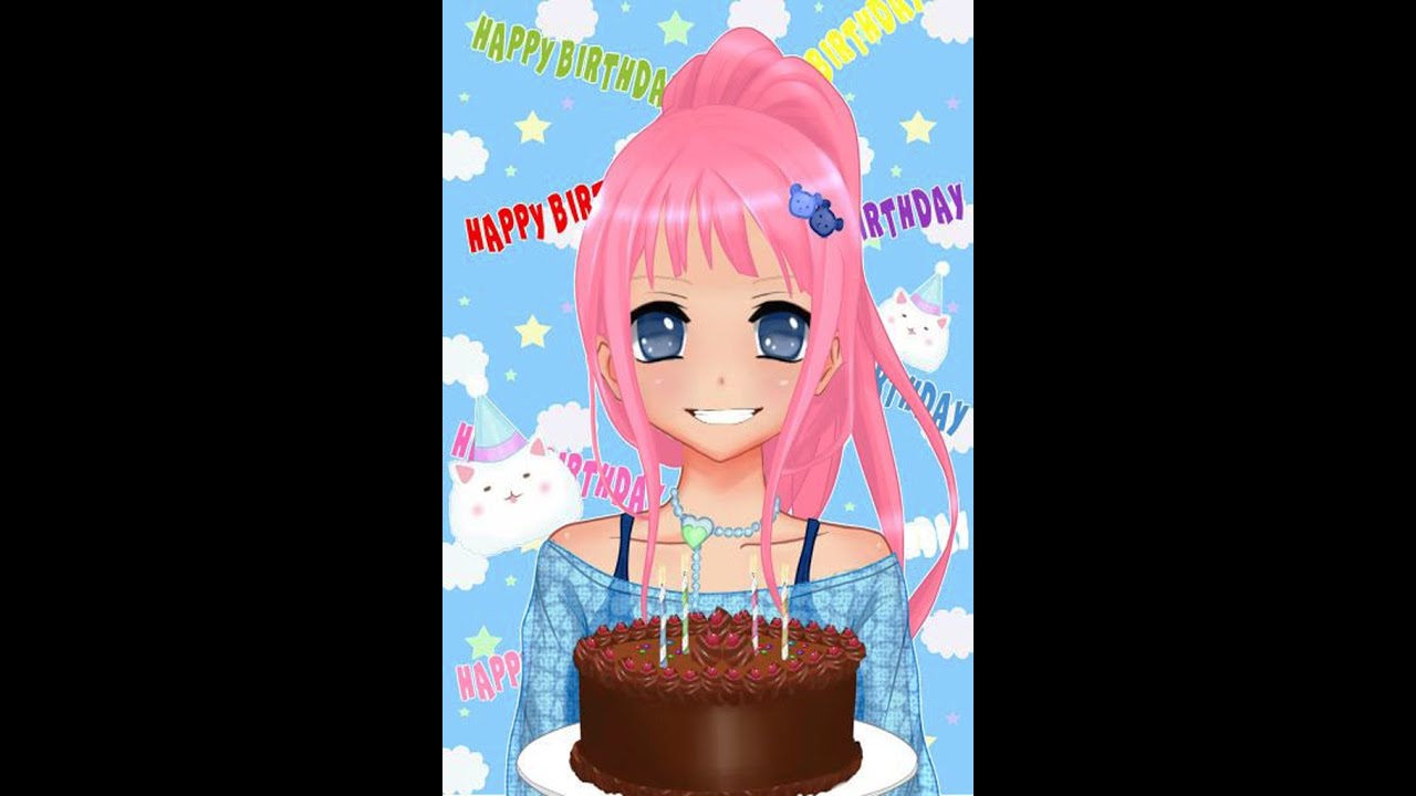 ♥ Anime Happy Birthday Card Maker ♥ - YouTube