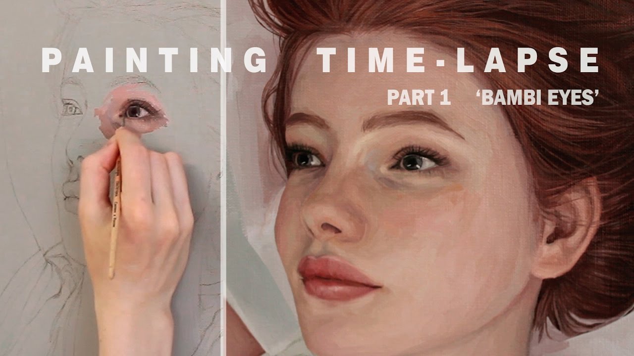 OIL PAINTING TIME LAPSE || Part 1 || ‘Bambi Eyes’