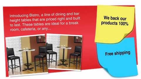 Bistro Series: 30" Square Table with  2 Bar Stools (Bar or Dining Height) - ofconcepts.com