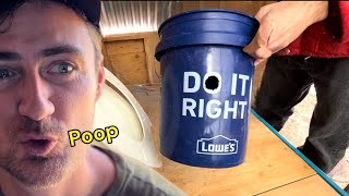 Off Grid Composting Toilet with Urine Diverter (Using a 5 Gallon Bucket)