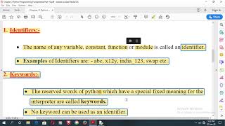 Chapter-2 Python Programming Fundamentals Part-10 Tokens