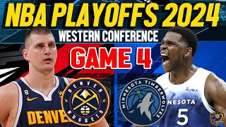 TIMBERWOLVES VS NUGGETS GAME 4 | NBA PLAYOFFS 2024 | Nba Live Scoreboard & Play-By-Play Reaction