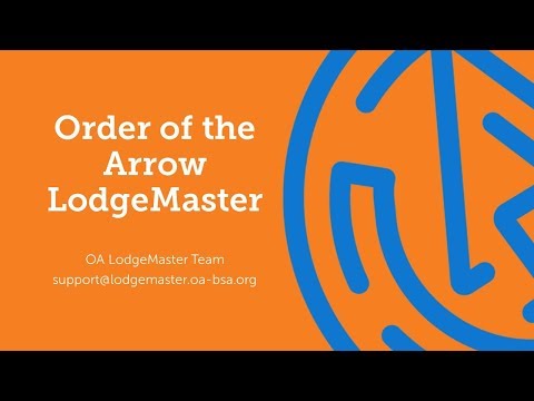 Training - LodgeMaster for New Users - NOAC 2018