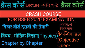 10th physics ka objective question  chapter 4 electric current ( विधुत धारा)