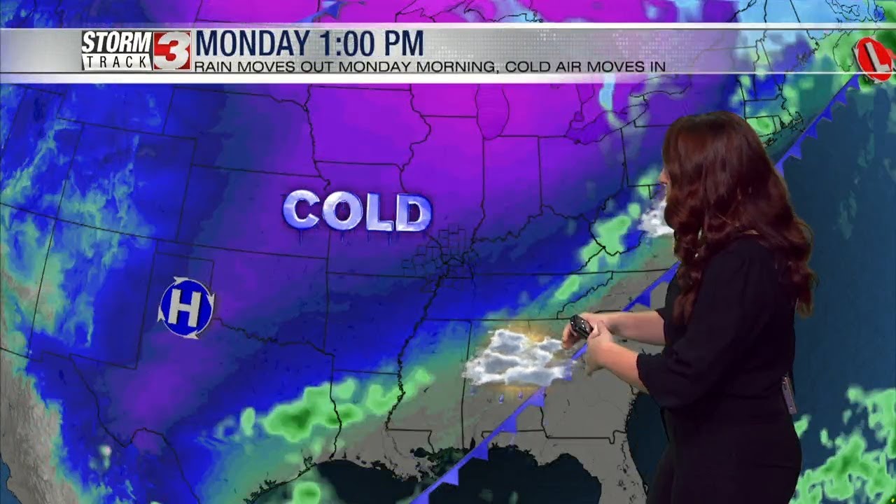Rain moving out Monday morning and cold air moves in - Weekend Evening ...