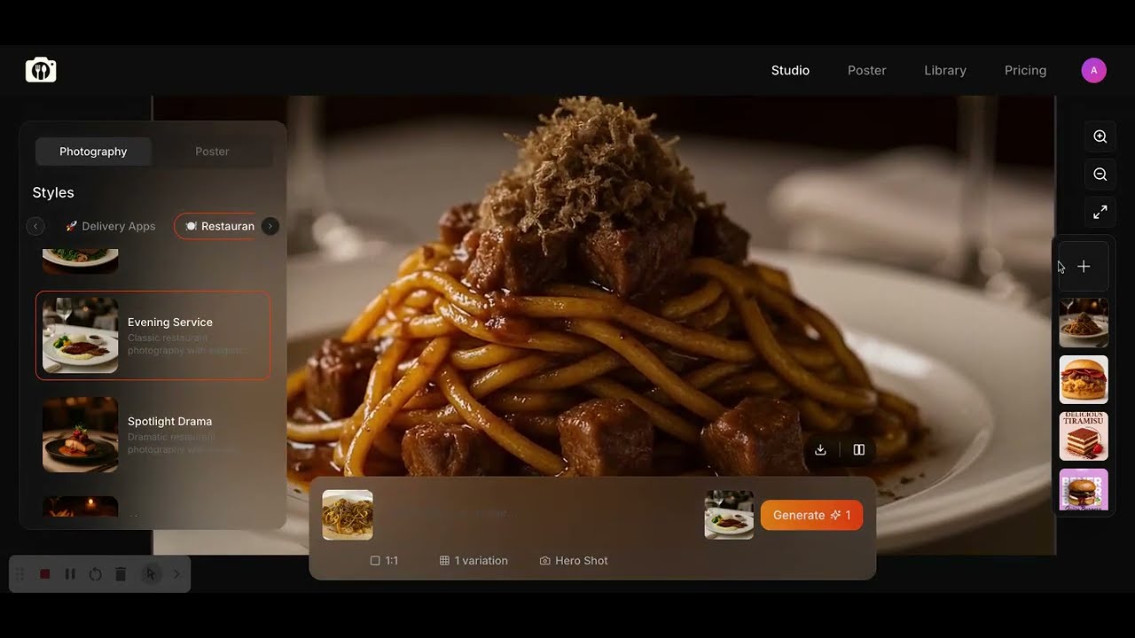 FoodShot Studio Demo