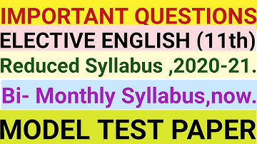 PSEB Syllabus 2020 21 Changed , Question paper pattern, PSEB Update , PSEB Elective  English Class 1