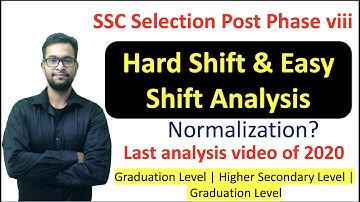 SSC selection post phase 8 (viii) analysis| Hard shift and Easy shift| Normalisation
