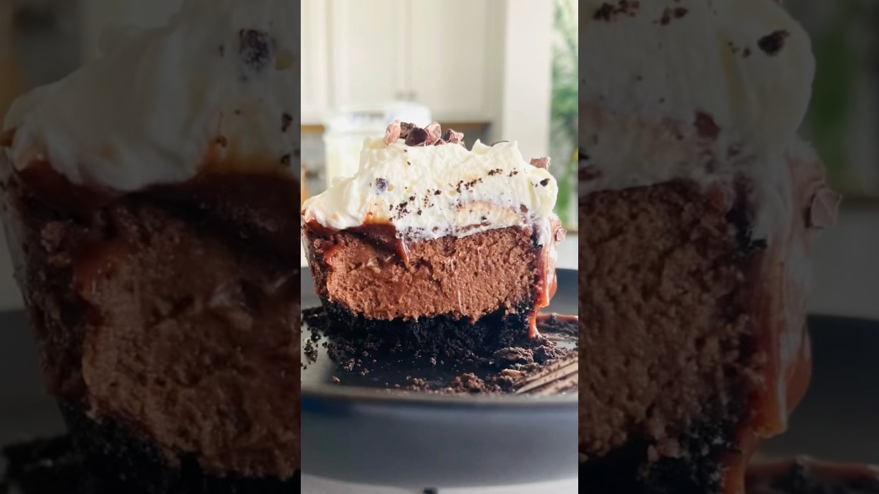 One block of cream cheese is all it takes #glutenfree #wheatfree  #shorts #cheesecake #chocolate