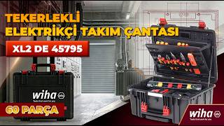 🧰 Wiha Elektrikçi Takım Çantası Tekerlekli | 60 Parça XL2 DE 45795