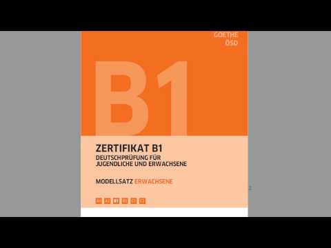 Экзамен по немецкому B1 ///  Goethe-Zertifikat B1