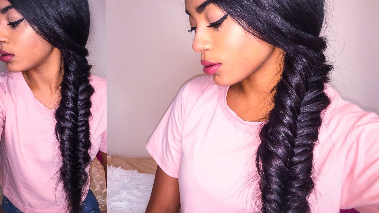 Cute Easy Hairstyle - Chunky Side Fishtail Braid +GIVEAWAY 