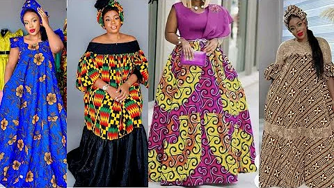 New and stylish trends of Ankara long flared gowns styles for ladies