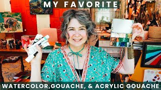 My Favorite Watercolor, Gouache & Acrylic Gouache