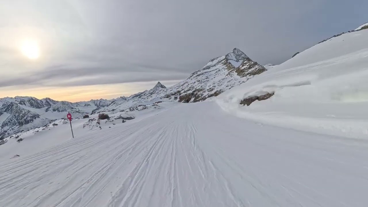 Ski fahren an der Gefrorenen Wand ❄️ | Hintertuxer Gletscher | Rote Piste 6 | Insta360 X5