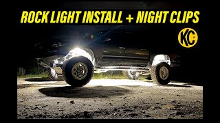 My Tacoma Gets kc v2 Cyclone Rock Lights | How To Install + Night clips