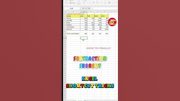 How to Subtract In Excel | Subtraction In Excel | What is the formula of Subtraction Excel #shorts
