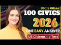 2026, RANDOM 100 civics questions and answers - U.S. citizenship interview I N400 Interview #n400