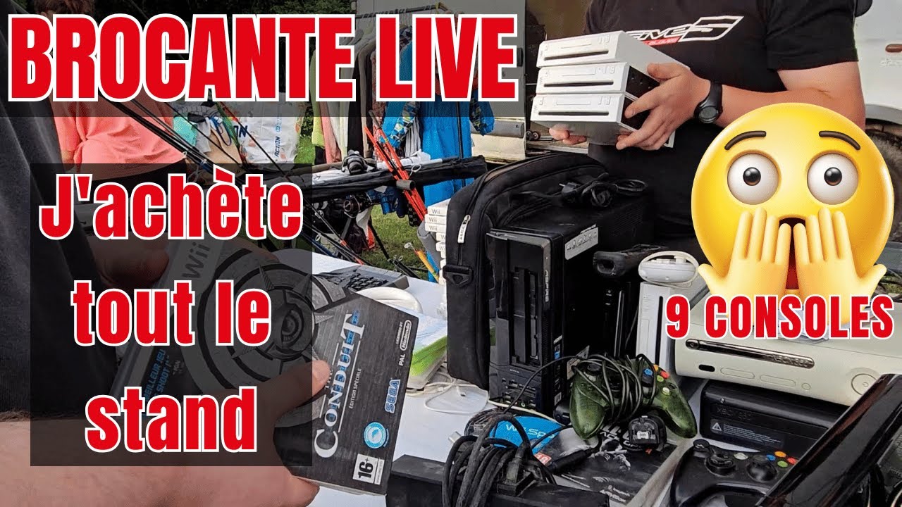 J'achète 9 CONSOLES sur un stand 🥵 brocante vide grenier