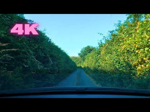 Quethiock, Cornwall Narrow Roads - 4K Video (Relaxing Music)