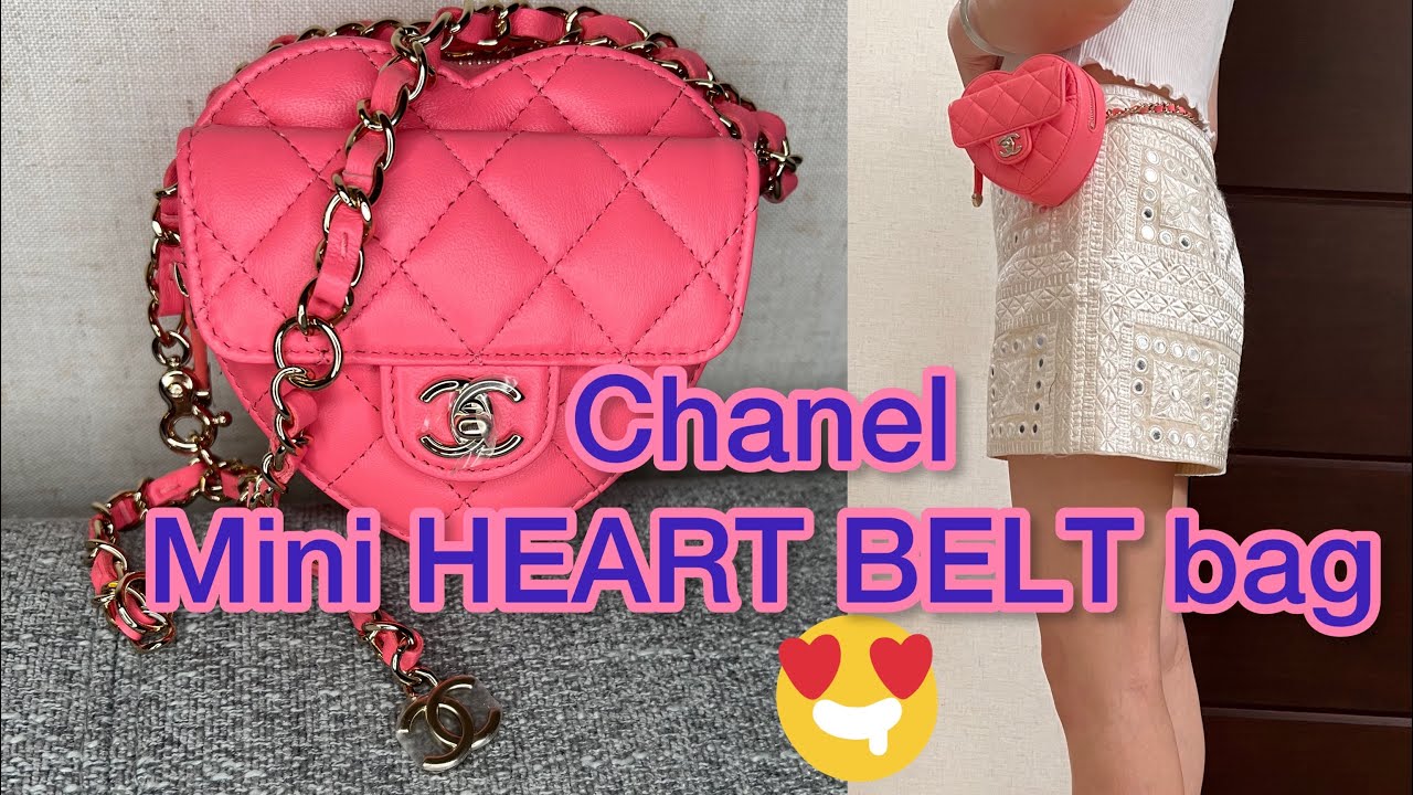CHANEL 22 MINI HEART BELT bag! 2022 UNBOXING/ reveal / what fits /modshots!  ❤️ 