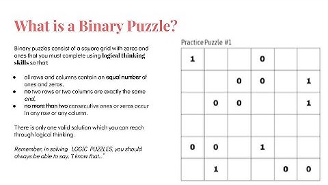Binary Puzzles
