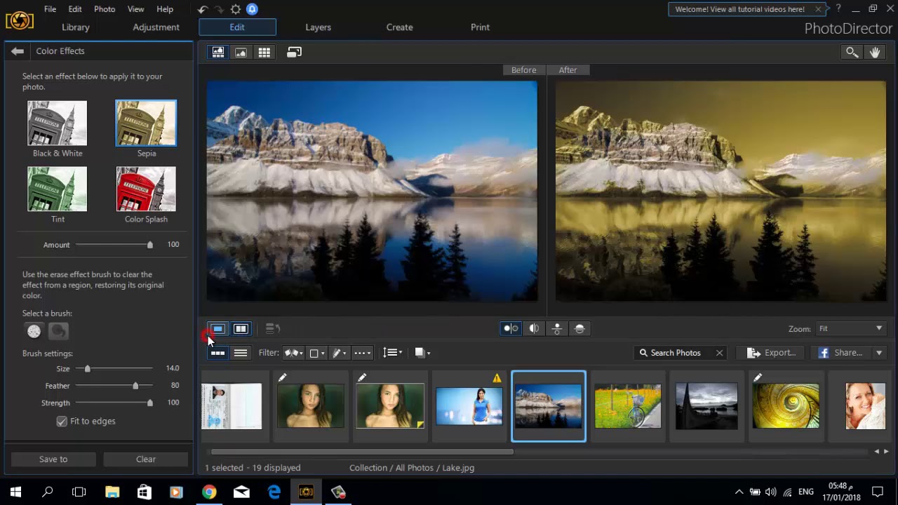 How To Use Photo Effect In PhotoDirector 9 Color , Grain Effect