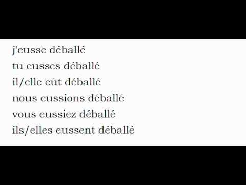 French conjugation = Déballer la voz