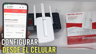 Cómo Configurar REPETIDOR WiFi MERCUSYS a través de APP désde el Celular(Muy Fácil)