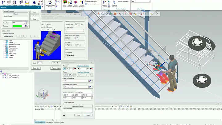 Process Simulate Human - Transition up stairs