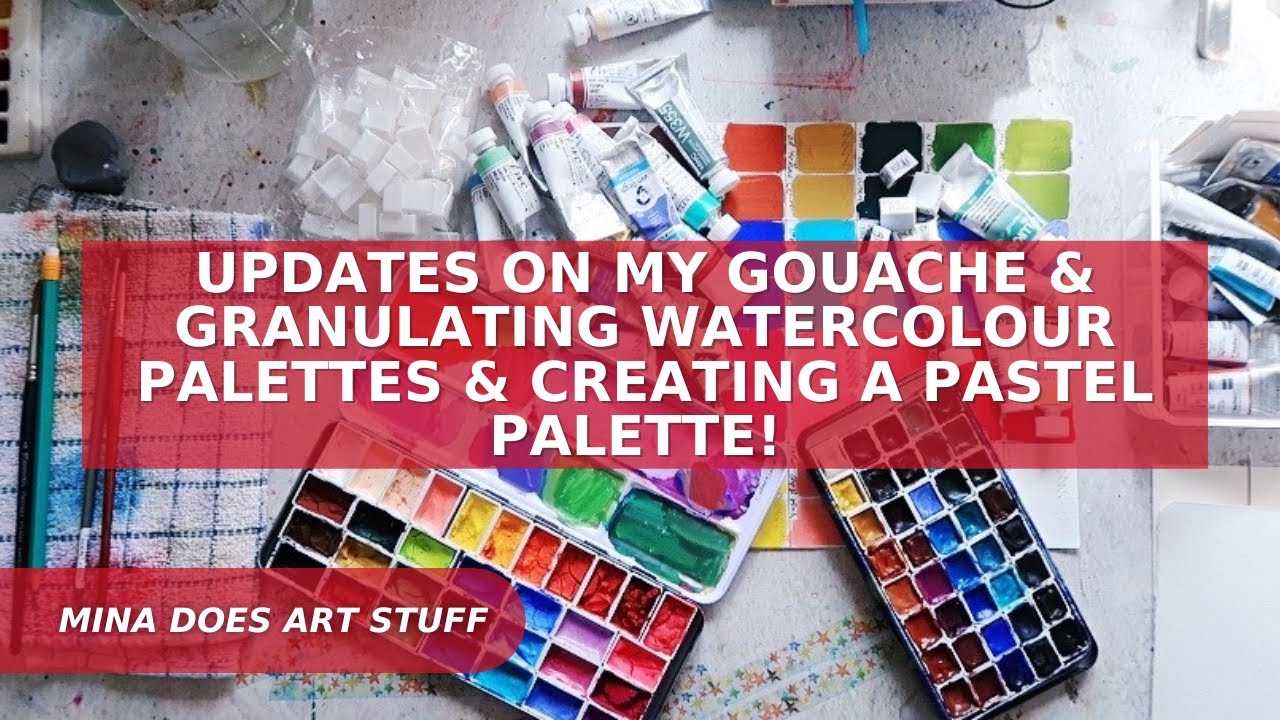 Gouache Palette Setup & Shinhan Designers Gouache Initial Review - Part 1 -  Mina Does Art Stuff 