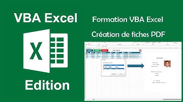 Formation VBA Excel - Création de fiches PDF