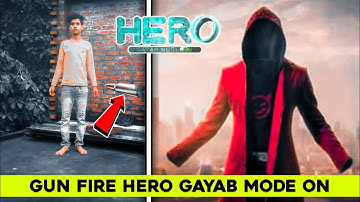 Gun Fire Effect Editting Hero gayab mode on | How to make invisible effect like hero