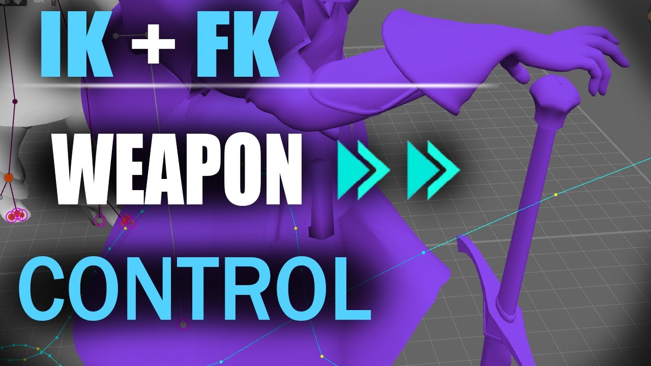 Cascadeur: IK + FK Weapon CONTROLS - YouTube