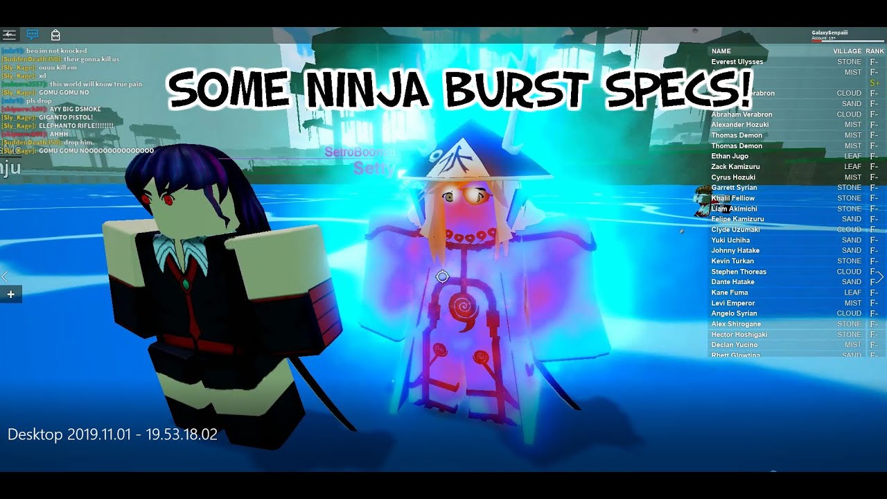 Tailed Beast Specs Pain Specs Ninja Burst 2 Youtube - roblox ninja burst 2