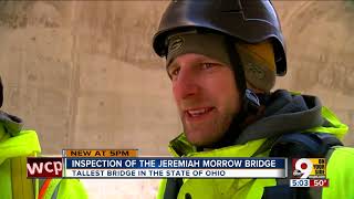 Inspection of Ohio's tallest bridge