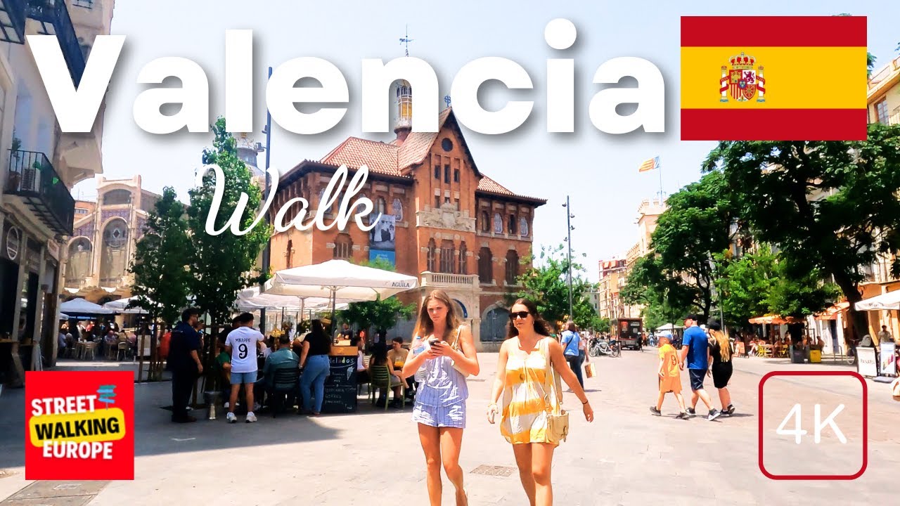 Valencia, Spain 🇪🇸 - 4K-HDR Walking Tour | Summer City Tour