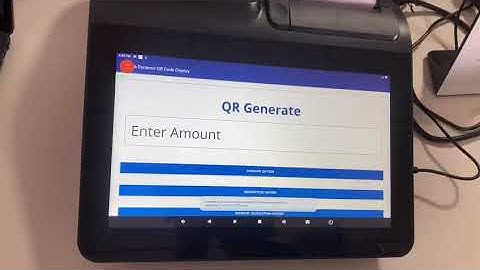 Retrieve the total bill amount from Android POS billing system, show it on a dynamic QR code screen