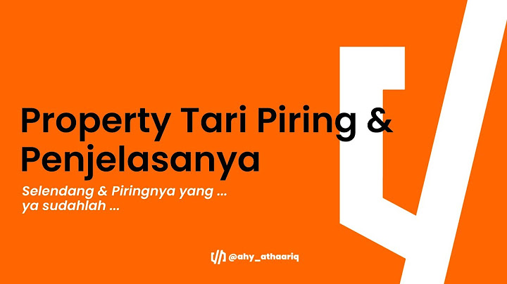 Nama properti yang digunakan pada tari piring adalah