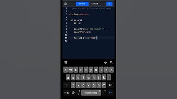 Generate Multiplication Table Using C #cprogramming #shorts #coding
