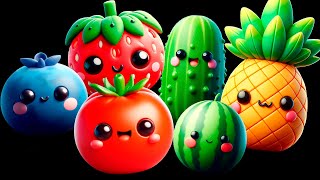 Baby Fruit Dancing  Fruit Salad Party  Sensory Video